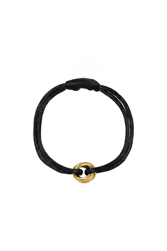Black Satin Twist Bracelet