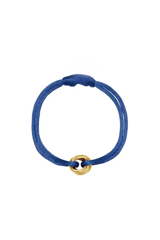 Blue Satin Twist Bracelet